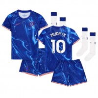 Camisa de time de futebol Chelsea Mykhailo Mudryk #10 Replicas 1º Equipamento Infantil 2024-25 Manga Curta (+ Calças curtas)